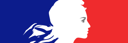 Marianne en el emblema oficial del gobierno francés (1999).
