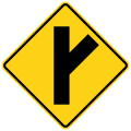 W2-3R Side road at an acute angle right