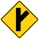 Zeichen W1-3R Diagonale Seitenkreuzung (rechts)