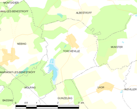 Mapa obce Torcheville