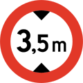 Height limit Restriction is for a vehicle including all of its goods.