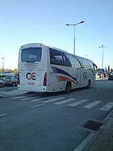 Replacement bus service for the suspended rail connection to Patras.