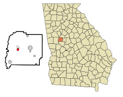 Location in Pike County and the state of جارجیا (امریکی ریاست)