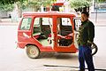 Innebygd autorickshaw i Kina.