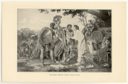 Tarpeia se zaroči s Tacijem v ilustraciji iz The story of the Romans, Hélène Adeline Guerber (1896)