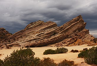 Outcrop in the Vasquez Rocks Natural Area Park of southern California