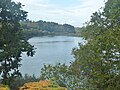 La ria du Goyen en amont du pont d'Audierne vue de la rive gauche aux environs de Ménez Kerzugar en Plouhinec (Finistère)