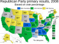 Results of the Republican Presidential Primaries 2008, state level