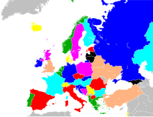 Carte des équipes participant aux éliminatoires