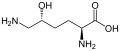 Deutsch: Struktur von 5-Hydroxy-L-lysin English: Structure of 5-hydroxy-L-lysine