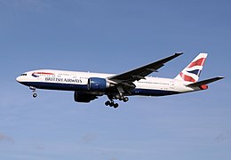 Un Boeing 777-200ER de British Airways.