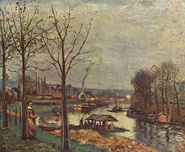 La Seine à Port-Marly, le lavoir par Camille Pissaro (musée d'Orsay).