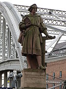 Kolumbus-Standbild Hamburger Kornhausbrücke