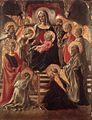 Filippo Lippi, Madonna in trono tra angeli e i santi Michele, Bartolomeo e Alberto