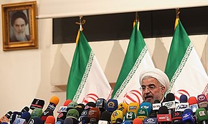 Hassan Rouhani press conference after his election as president 06.jpg