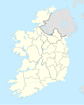 Map of the Republic of Ireland with the eight League of Ireland First Division teams