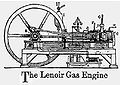 Esquema del motor a gas de Lenoir