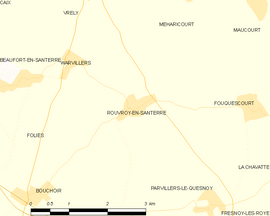Mapa obce Rouvroy-en-Santerre