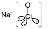 Structuurformule van natriumhypochloriet