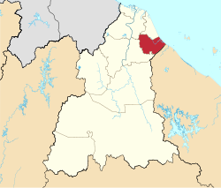 Location of Pasir Puteh District in Kelantan