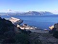 Vista del porto di Arbatax dalla collina di Capo Bellavista.