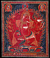 Ganesh rouge dansant. Thangka tibétain du XVe siècle. Rubin Museum of Art, New York.