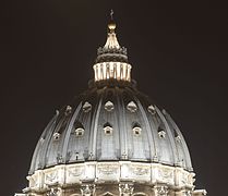 Dome of Saint Peter's Basilica (exterior) at night.jpg