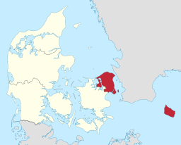 Regionens läge i Danmark