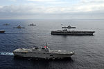 Thumbnail for File:JS Hyūga (DDH-181) in formation with USS George Washington in the East China Sea after Keen Sword 2013, -16 Nov. 2012 a.jpg