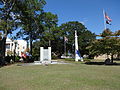 Memorials in front of Dodge County Courthouse