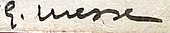 signature de Giovanni Messe