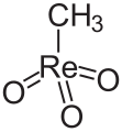 Deutsch: Struktur von Methyltrioxorhenium English: Structure of Methylrhenium trioxide