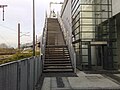 Bagside og trappe til perron for Køge Bugt-banen (nordgående).