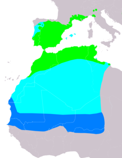 Distribución de Oenanthe hispanica