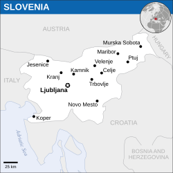 Location of Slovenia