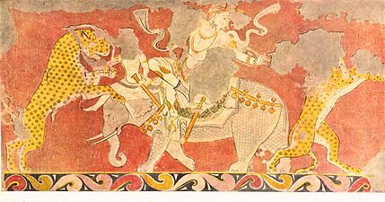 Mural from the Red Room in Varakhsha, 7th or early 8th century