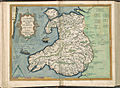 English: Old map of Wales by Abraham Ortelius; 1571 Cymraeg: Hen fap o Gymru gan Abraham Ortelius; 1571