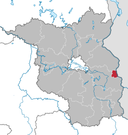 Läget för kommunen Frankfurt (Oder) i Landkreis Uckermark