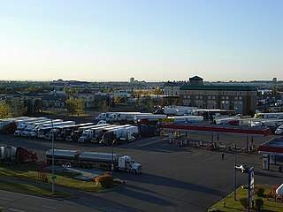 A Husky truck stop in Calgary in Alberta, Canada