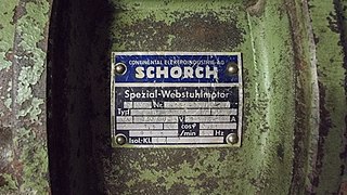 Continental Elektroindustrie-AG Schorch Spezial-Webstuhlmotor, Leinenfabrik Steinhude.jpg