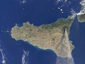 From satellite, Sicilia