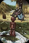 Fetisj fra Afrika med tilknytning til David Livingstone, lysbilde til bruk i laterna magica, utgitt av The London Missionary Society ca. 1900