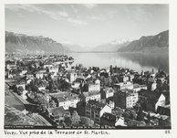 Vevey vue de la terrasse de Saint-Martin.