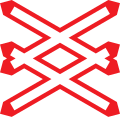 6d: Andreaskreuz (sideward)