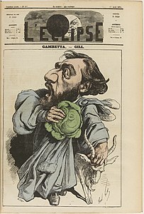 Léon Gambetta, publié dans L'Éclipse du 17 avril 1870.
