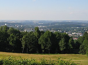 Gezicht op Iserlohn vanaf de Danzturm