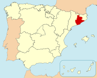 Letak Provinsi Barcelona di Spanyol