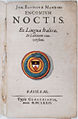 Giovanni Battisti Manzini: Encomium Noctis, Basel 1672, gedruckte und handkolorierte Titelvignette: Wappen Laßbergs