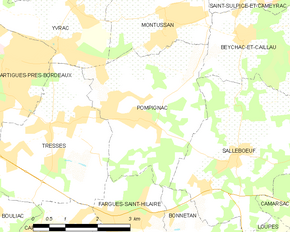 Poziția localității Pompignac