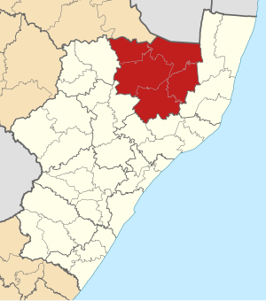 Зулуленд на карте
